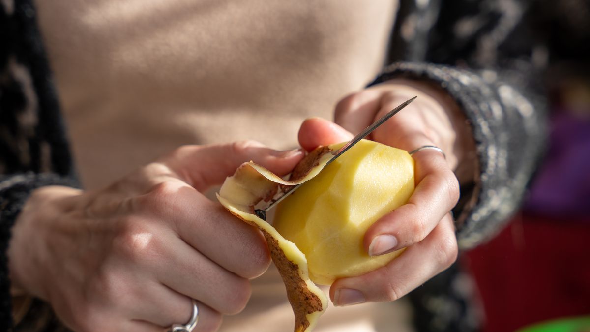 Close up of women holding and peeling potato with a knife
Janis Skaldis
yellow, skin, indoors, housewife, raw potatoes, cutting, meal, prepare, potatoes, domestic, organic, homemade, cook, cuisine, person, culinary, fresh, vegetable, vegetarian, peel, raw, food, cooking, dinner, ingredient, peeling potato, knife, potato, holding, closeup, caucasian, white, girl, female, woman, people, hand, yellow, skin, indoors, housewife, raw potatoes, cutting, meal, prepare, potatoes, domestic, organic, homemade, cook, cuisine, person, culinary, fresh, vegetable, vegetarian, peel, raw, food, cooking, dinner, ingredient, peeling potato, knife, potato, holding, closeup, caucasian, white, girl, female, woman, people, hand