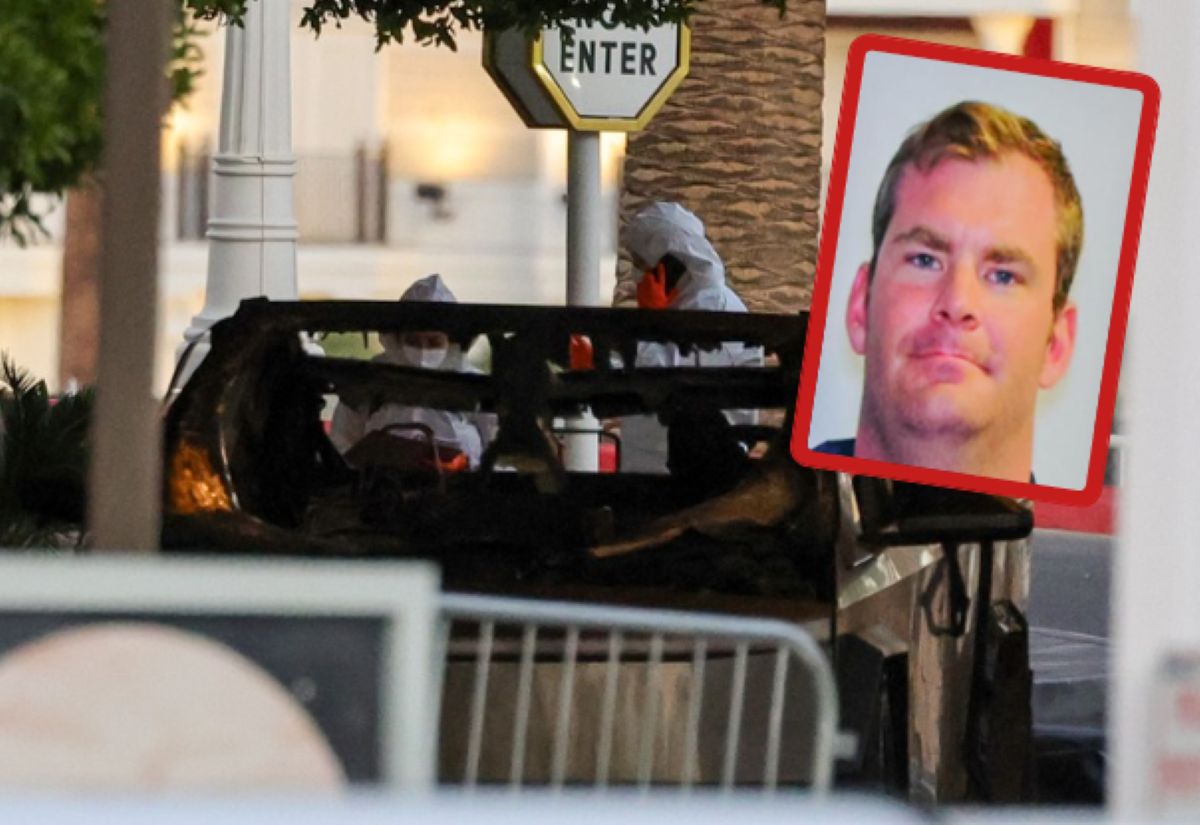 Matthew Livelsberger strutted outside the hotel in Las Vegas.