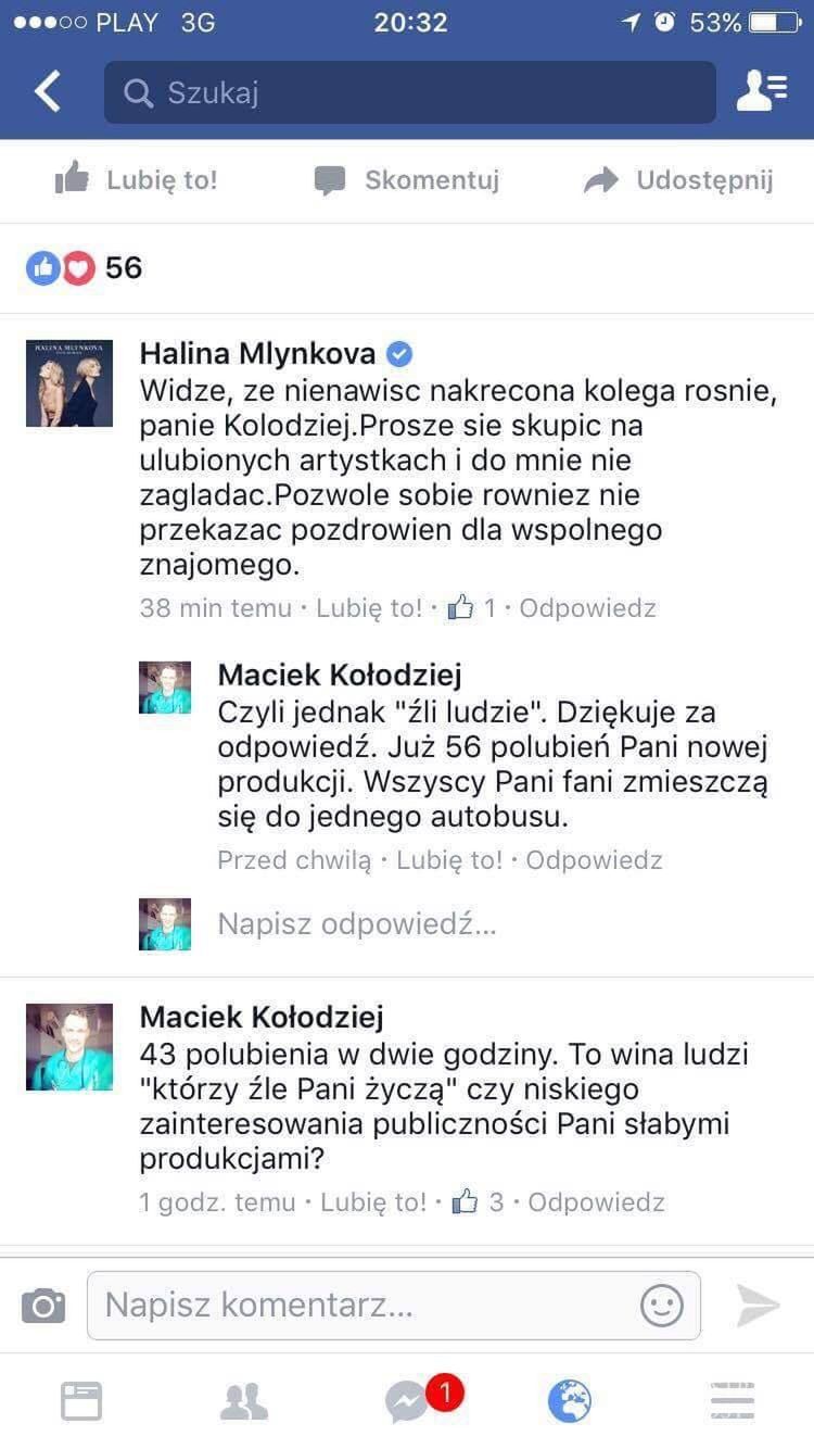 Halina Mlynkova pokłóciła się z fanami