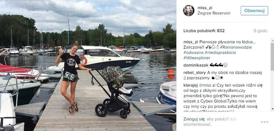 Zosia Ślotała pływała z córką na łódce