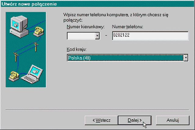 Konfiguracja połączenia dial-up