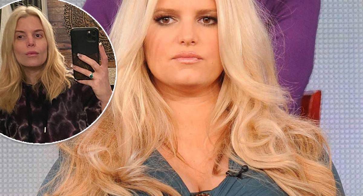 Ponownie chudziutka Jessica Simpson w spodniach sprzed lat. Pasują idealnie. To dopiero prezent na 40-stkę!