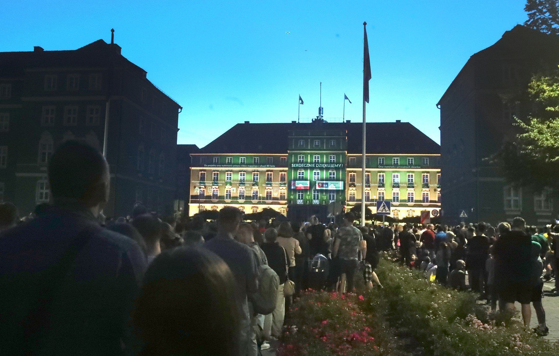 Mapping &#34;80 lat Szczecina&#34; na Urzędzie Miasta