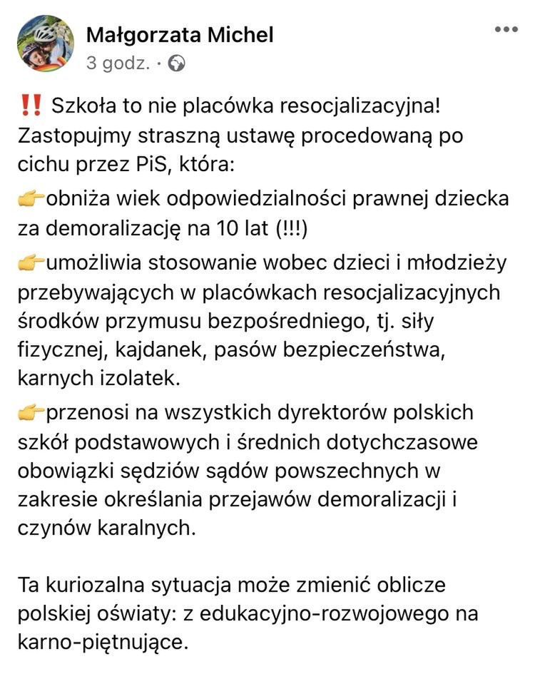 Prof. UJ o projekcie ustawy o resocjalizacji nieletnich 