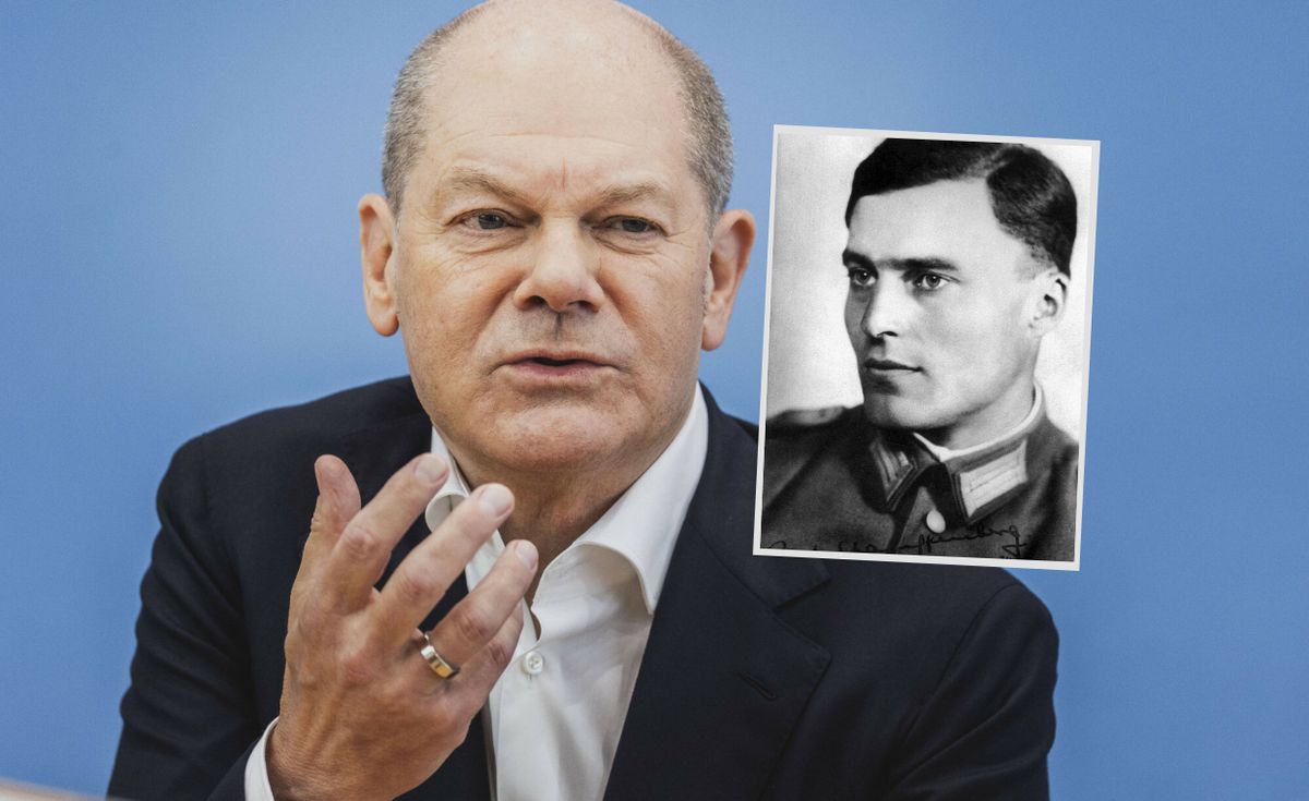 Kanclerz Olaf Scholz upamiętnił Clausa von Stauffenberga. Polscy komentatorzy zauważają, że Stauffenberg był nazistowskim antysemitą, który uważał Polaków za podludzi