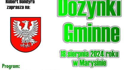Dożynki w Marysinie 2024. Zabawa taneczna z zespołami. Zobacz godzinowy program