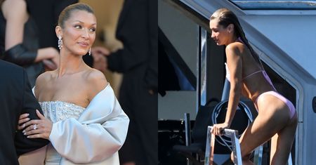 Bella Hadid pognała z czerwonego dywanu w Cannes prosto na luksusowy jacht: pozowanie w bikini, skoki do wody (ZDJĘCIA)
