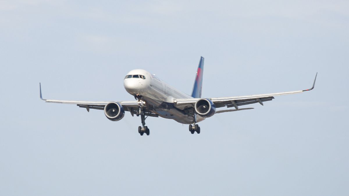 Delta Air Lines Bombardier Boeing 757-200 aircraft as seen arriving, on final approach for landing in New York JFK John F. Kennedy International Airport. The B757 narrow body airplane was flying previously for TWA Trans World Airlines and AA American Airlines. The registration the Boing 757 plane is N713TW and is powered by 2x PW jet engines. Delta Airlines is the second-largest in the world, member of SkyTeam aviation alliance with headquarters in Atlanta, Georgia. NY, USA on 2nd February 2020 (Photo by Nicolas Economou/NurPhoto via Getty Images)