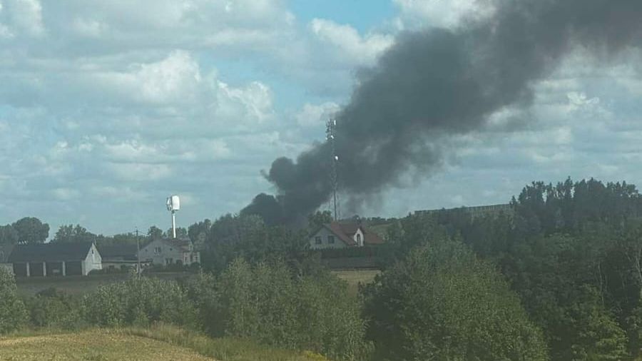 Pożar odpadów w Kobiernikach 