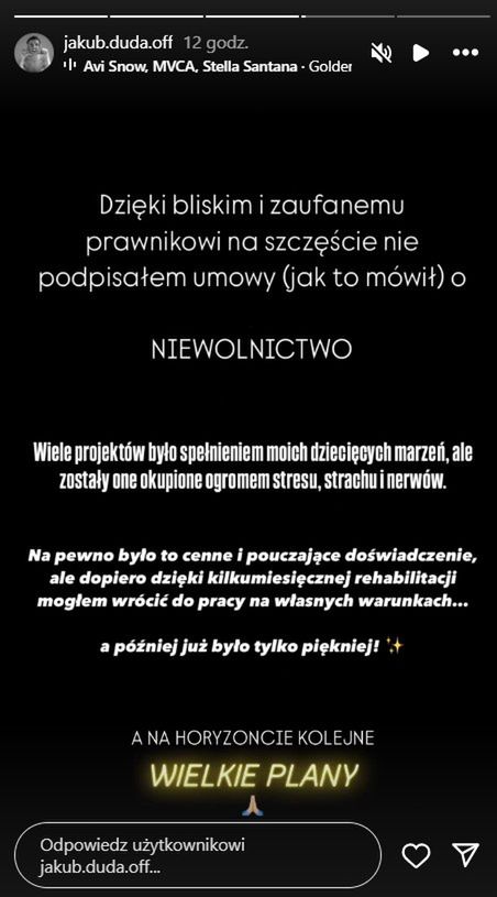 Jakub Duda o współpracy z Tomaszem Barańskim