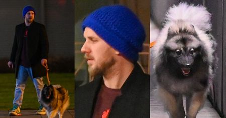 Antek Królikowski na pierwszych zdjęciach paparazzi po głośnej aferze. Relaksował się na spacerze z psem Izabeli... (ZDJĘCIA)
