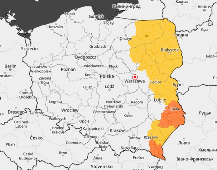 Aktualne alerty przed intensywnymi opadami deszczu