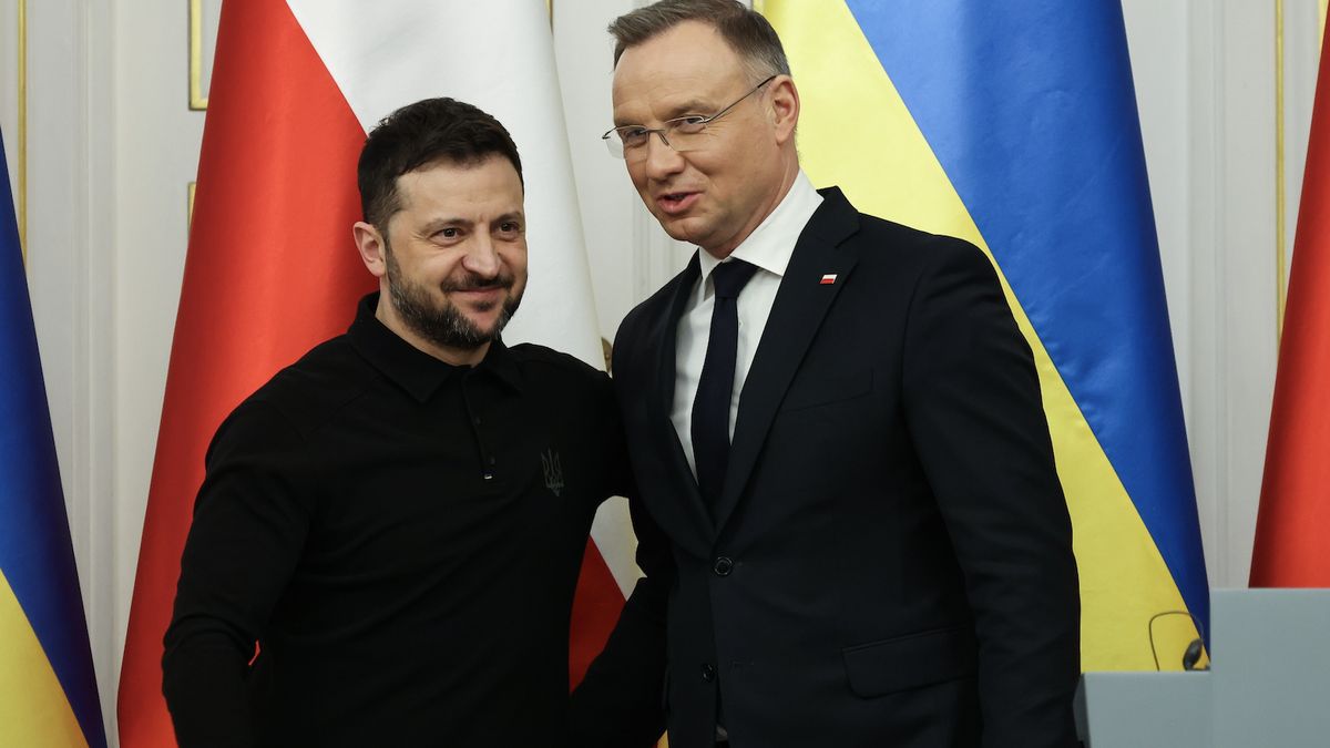 Prezydent Andrzej Duda i prezydent Ukrainy Wołodymyr Zełenski