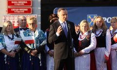 Andrzej Duda w Pajęcznie. "Woleliśmy spowodować inflację"