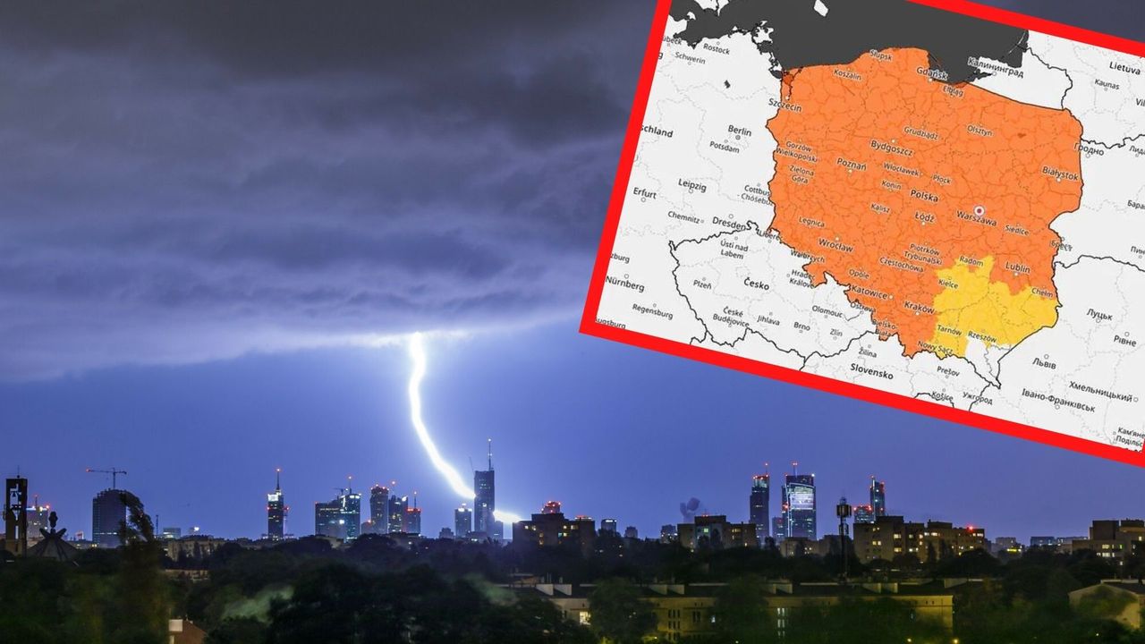 Alerty dla całej Polski. Ostrzeżenia drugiego stopnia przed burzami z gradem