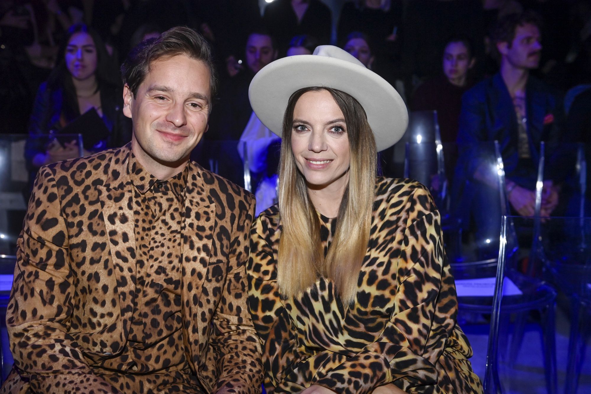 Krzysztof Zalewski i Olga Tuszewska na pokazie Mariusza Przybylskiego