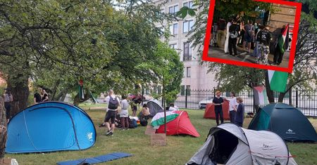 Emocje na uczelni. Studenci protestują, władze zamykają bramę