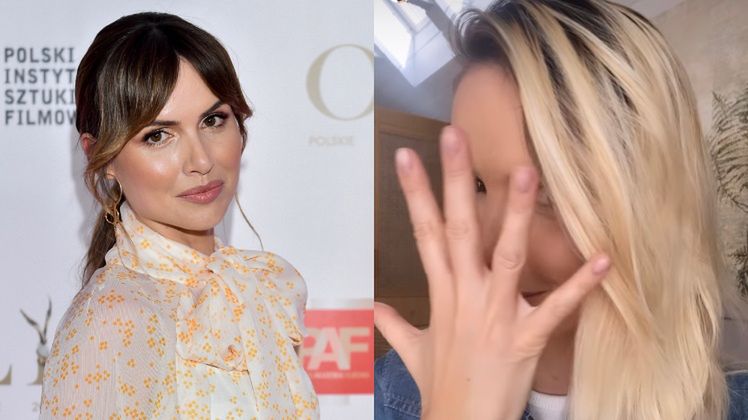 Marta Żmuda Trzebiatowska wyszła od fryzjera z jasną platyną i odrostami