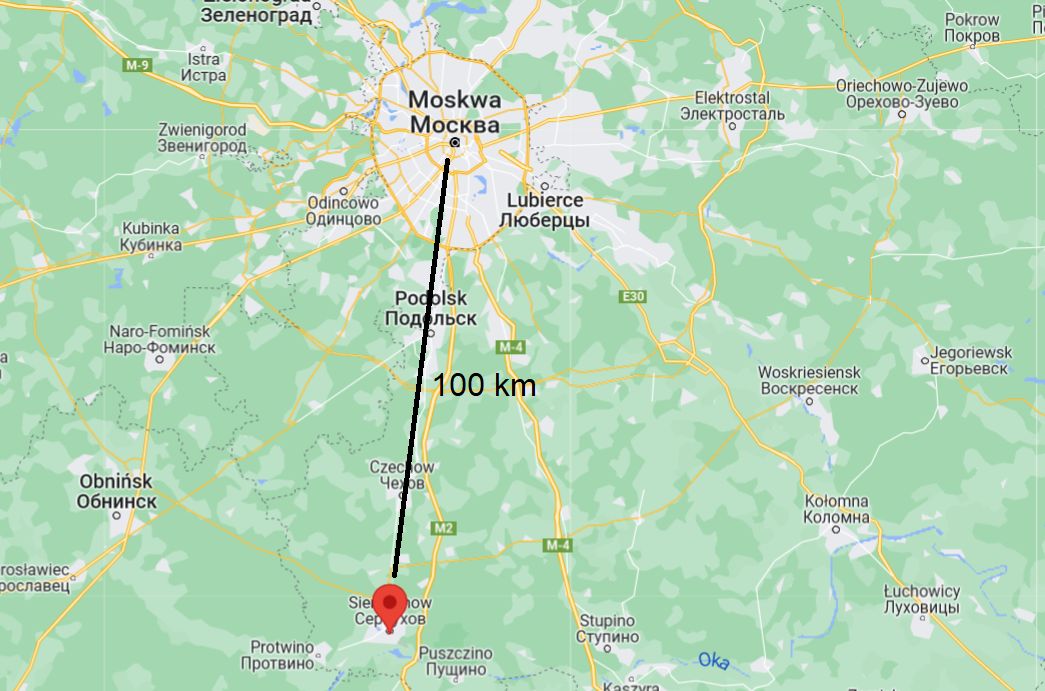 Moskwę i Sierpuchow dzieli ok. 100 km