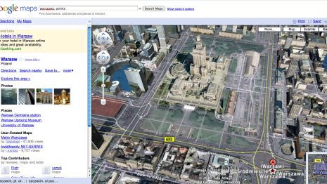 Google Earth w przeglądarce 1