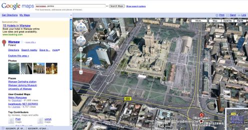 Google Earth w przeglądarce