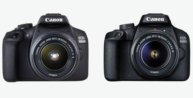 Korpusy lustrzanek Canon EOS 2000D i Canon EOS 4000D