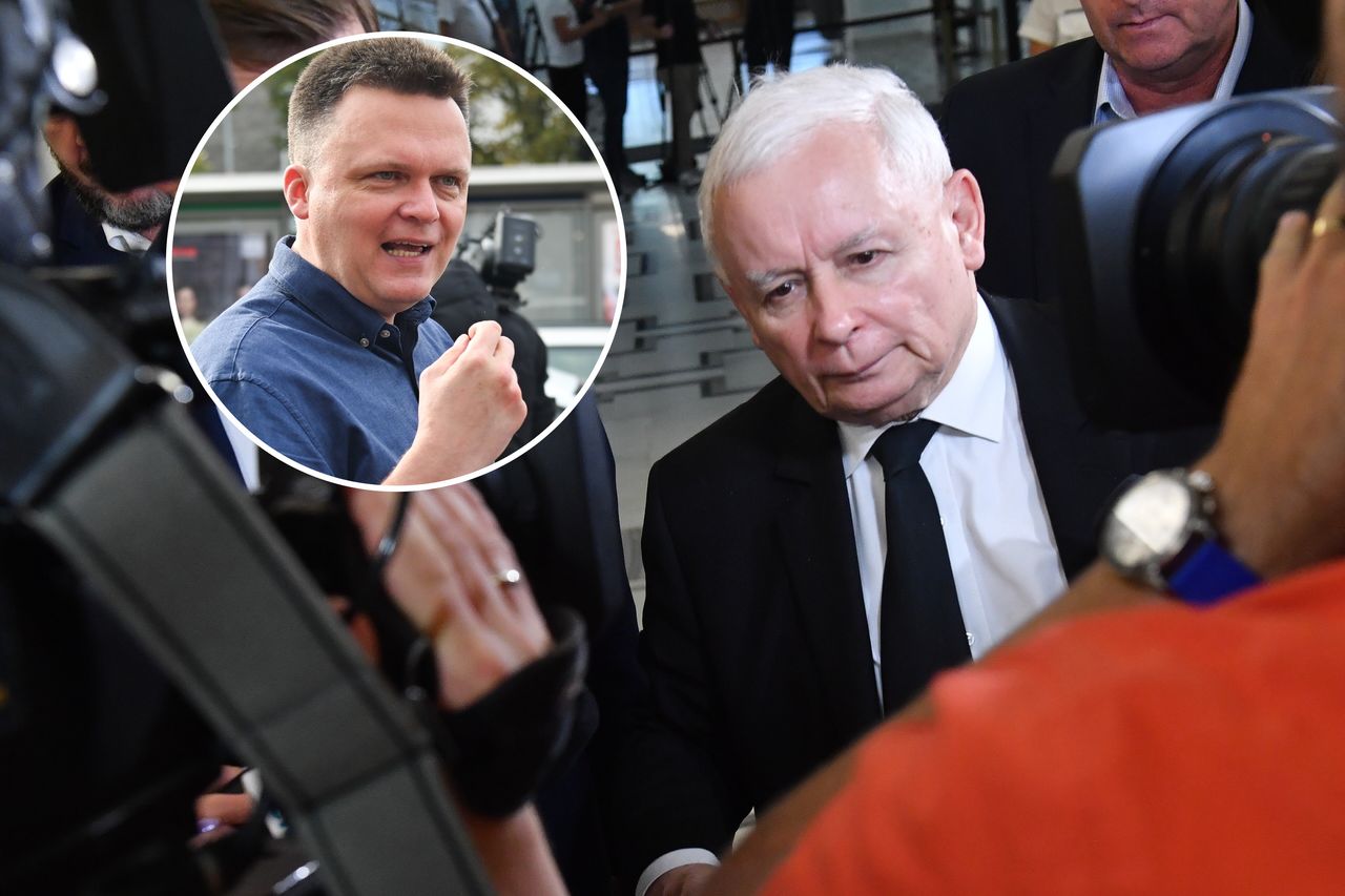 Szymon Hołownia i Jarosław Kaczyński