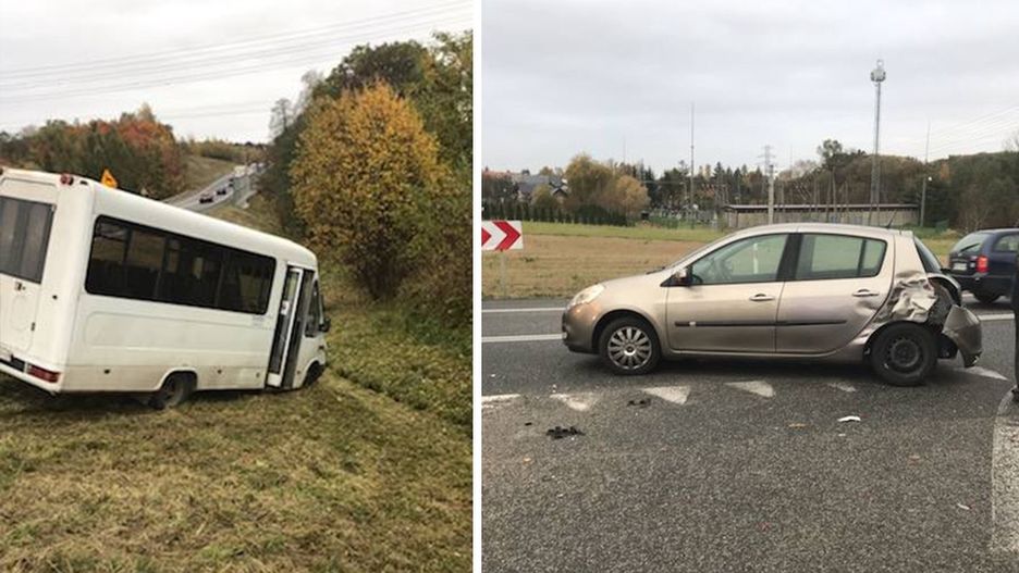 Wieliczka. Zderzenie busa z samochodem osobowym 