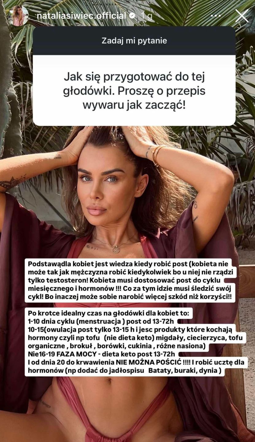 Natalia Siwiec rozprawia na temat tajników swojej diety