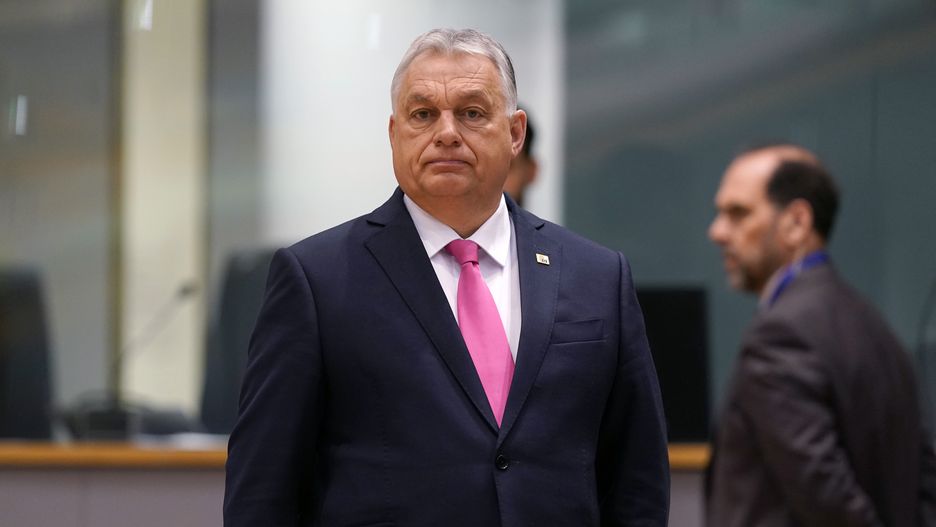BRUSSELS, BELGIUM - MARCH 20:  Viktor Orban Prime Minister of Hungary attends an European Council Meeting on March 20, 2025 in Brussels, Belgium. (Photo by Pier Marco Tacca/Getty Images)