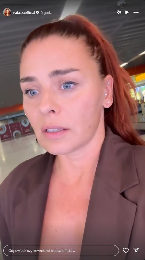 Natasza Urbańska relacjonuje koszmarny lot