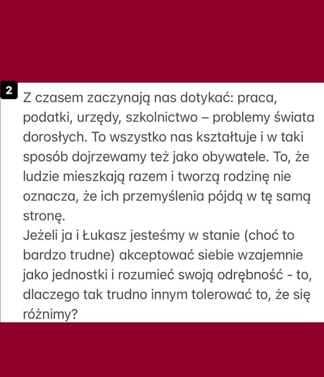 Marianna Schreiber o małżeństwie