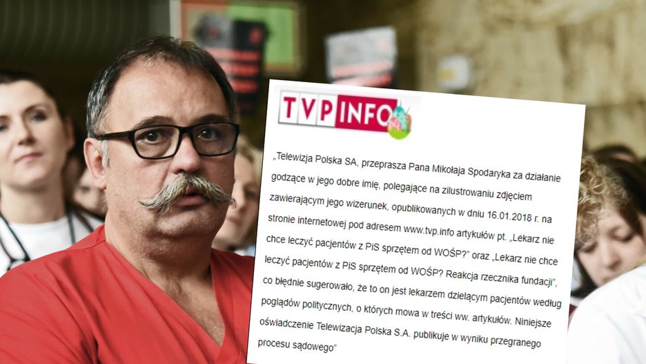Prof. Mikołaj Spodaryk doczekał się przeprosin od Telewizji Polskiej