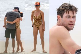 Chris Hemsworth z żoną przytulają się na plaży (ZDJĘCIA)