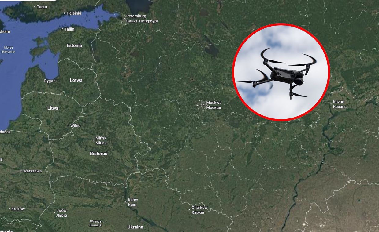 Leciały w kierunku Moskwy. Obrona lotnicza zestrzeliła drona