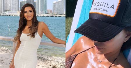 50-letnia Eva Longoria zachwyca złotą opalenizną, pokazując swoją słoneczną kąpiel w panterkowym bikini
