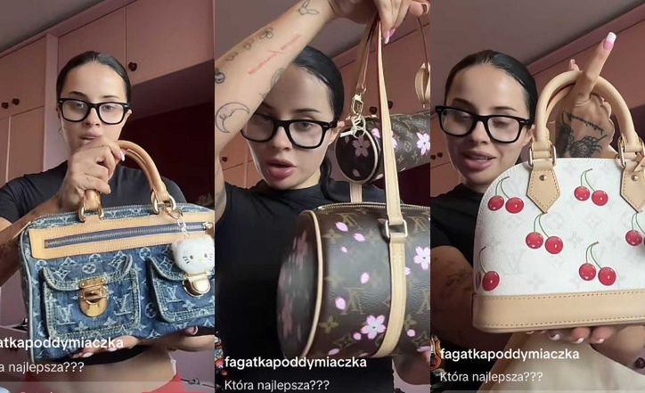 Fagata chwali się kolekcją torebek Louis Vuitton