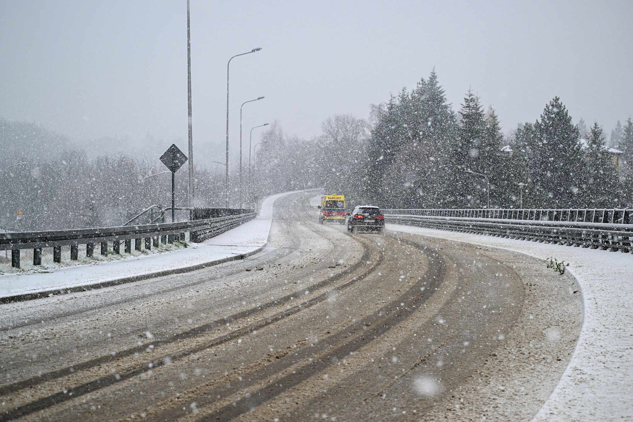 Intensywne opady śniegu w Przemyślu