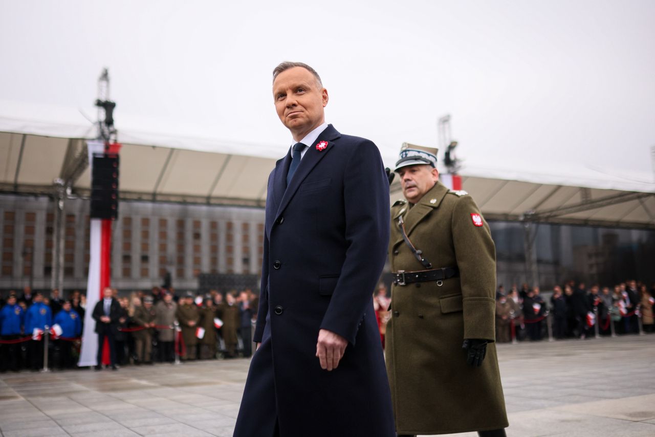 Prezydent Andrzej Duda podczas obchodów Święta Niepodległości