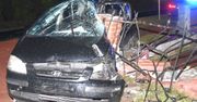 Niemirów: 19-latka uderzyła hyundaiem w ogrodzenie