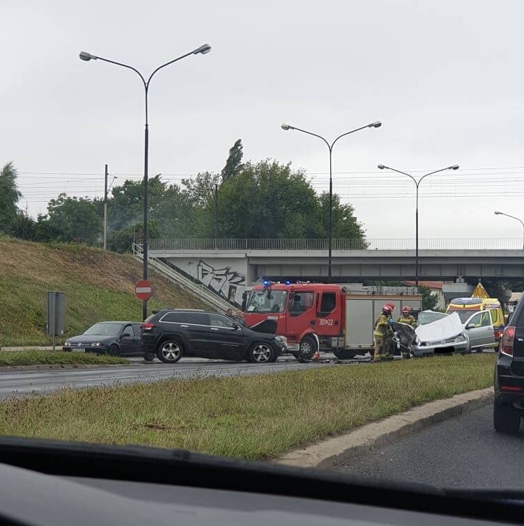 zderzenie volkswagena z jeepem witosa lublin