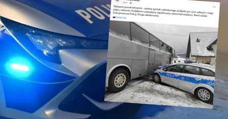 Zakopane. Radiowóz uderzył w autokar