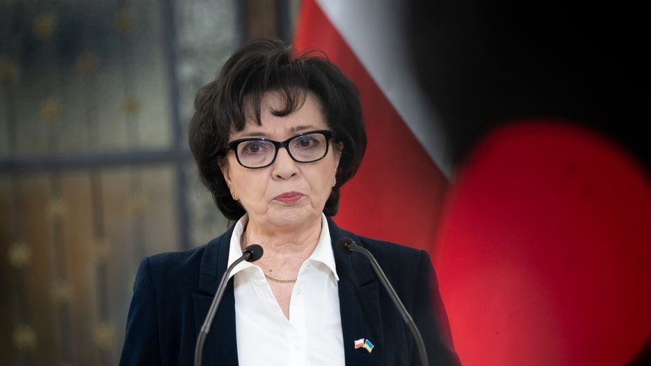 Marshal of the Sejm Elzbieta Witek during the 50th session of the Sejm (lower house of Polish Parliament) in Warsaw, Poland on March 8, 2022 (Photo by Mateusz Wlodarczyk/NurPhoto via Getty Images)