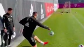 Zobacz challenge Lewandowskiego podczas treningu Bayernu. Ogień!