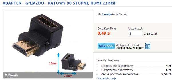 Adapter HDMI- 12,49 zł