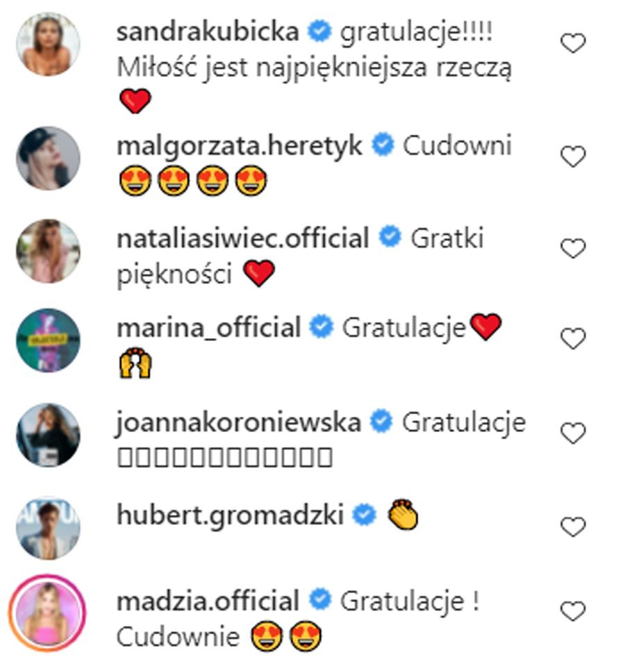 Celebryci gratulują Karolinie Pisarek 