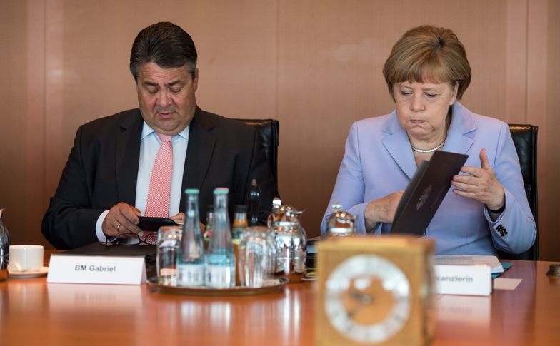 Na zdjęciu wicekanclerz Sigmar Gabriel i kanclerz Angela Merkel