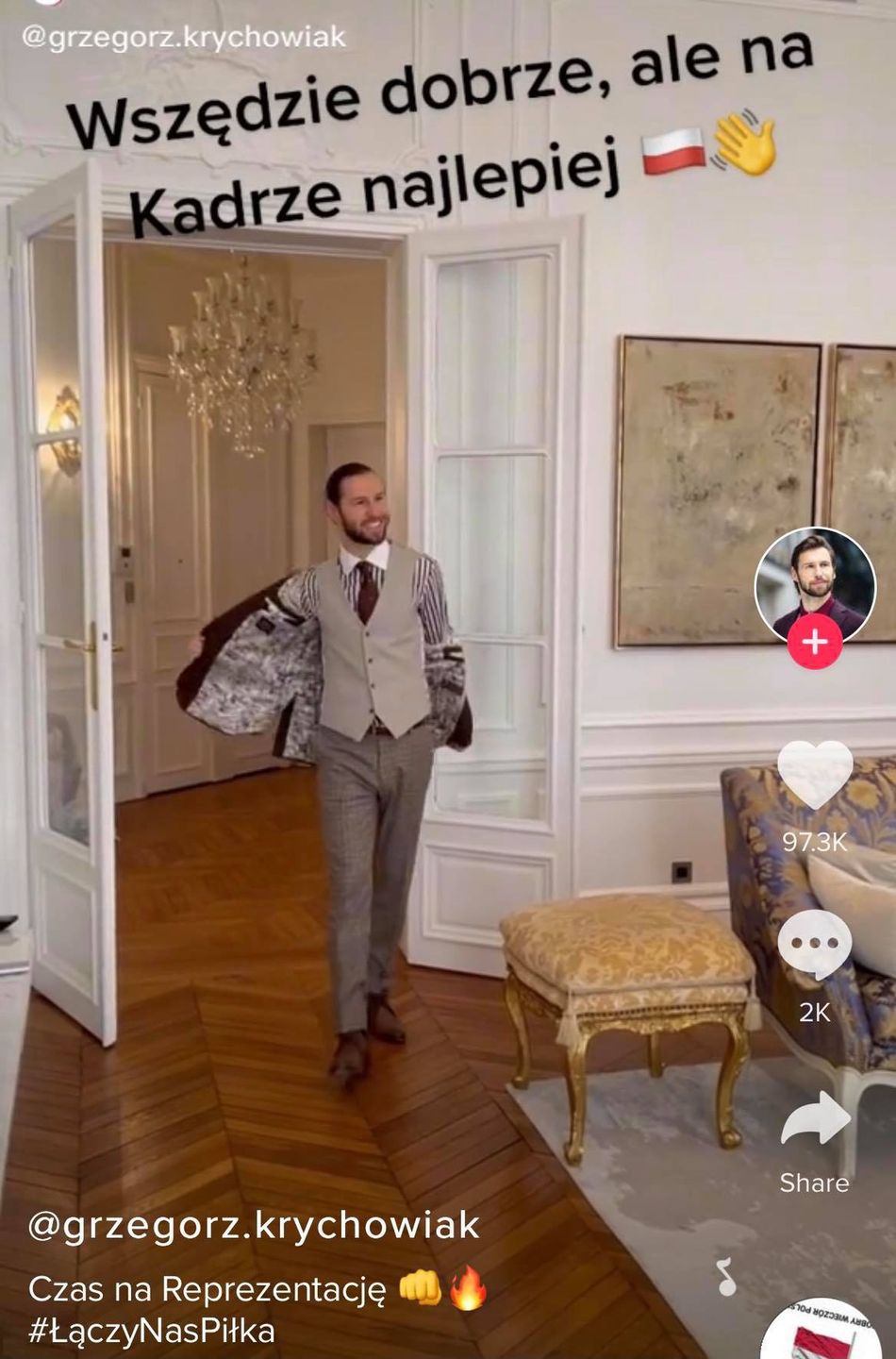 Grzegorz Krychowiak zadaje szyku na zgrupowaniu kadry