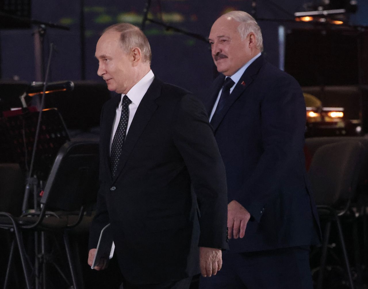 Vladimir Putin and Aleksandr Lukashenko