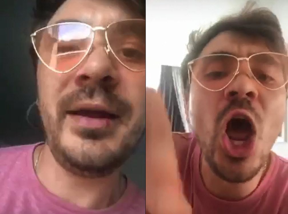 Daniel Martyniuk podczas jednego ze swoich internetowych recitali 